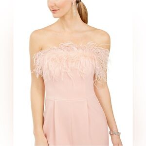 Pink Feather Jumpsuit